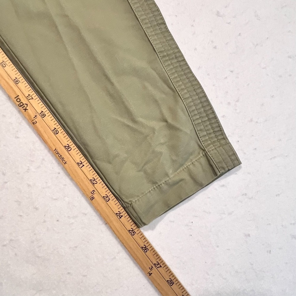 Talbots Slim‎ Cargo Pants Canvas Cotton Elastic Waist Green Size 8P Petite 30x25 - Picture 6 of 13